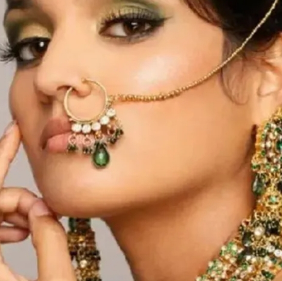 NWOT Bridal Nosering -- Gold and faux diamonds - Picture 3 of 3